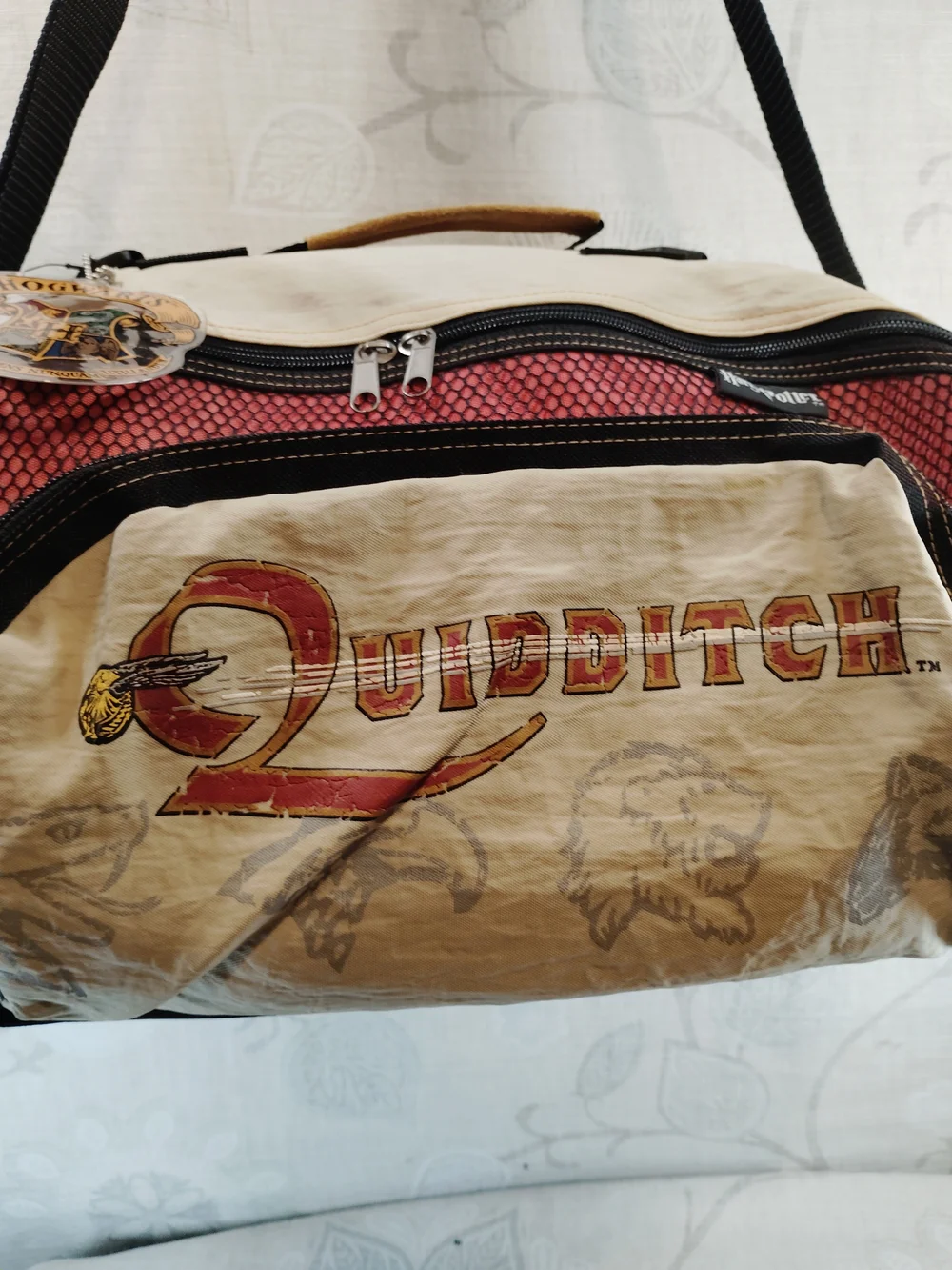 Harry Potter Quidditch Duffle Bag in Red and Cream